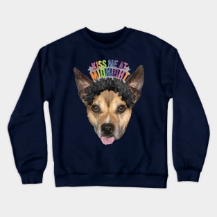 Kiss Me At Midnight Dog Crewneck Sweatshirt